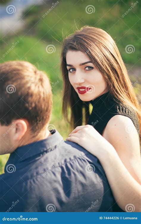 Beautiful Young Couple Enjoing Good Weather In Summer Stock Photo