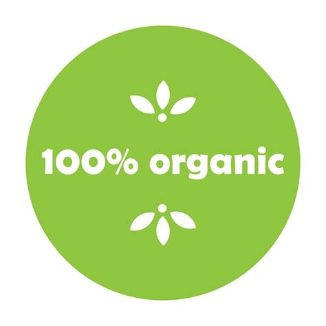 Premium Vector Green Circle With The Inscription Organic Eco