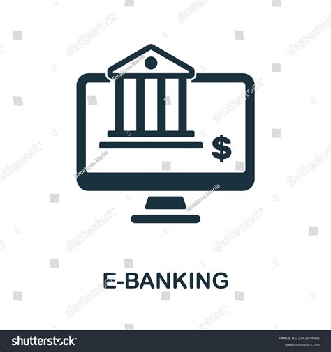 Ebanking Icon Monochrome Simple Ebanking Icon Stock Vector Royalty Free 2142674931 Shutterstock