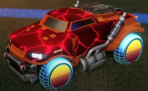 Rocket League Crimson Road Hog Design With Arachnopobia Crimson Zomba