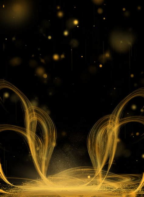 Black Gold Light With A Sense Of Stars Background Material Wallpaper Image For Free Download ...