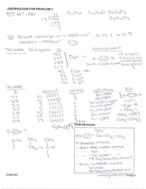 Chem Answers To Additional Spectroscopy Problems Fall