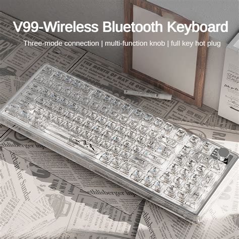 Jual Eweadn V Wireless Mechanical Keyboard Transparent Tri Mode Bluetooth Rgb Hot Swap