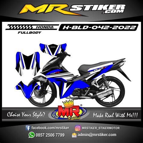 Stiker Motor Decal Honda Supra Gtr Tech Gradation Colorful