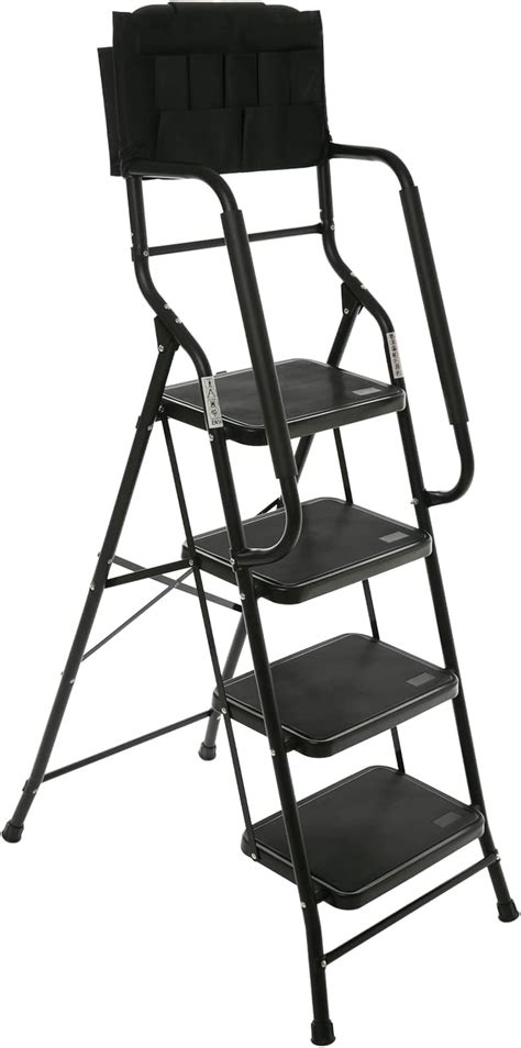 Hbtower Step Ladder With Handrails Lbs Folding Step Stool With