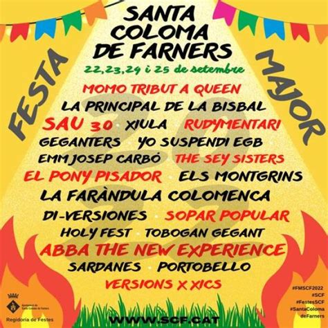 Festa Major De Santa Coloma De Farners Del Al De Setembre La