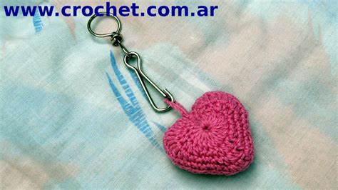 Llavero corazón en tejido crochet tutorial paso a paso Crochet