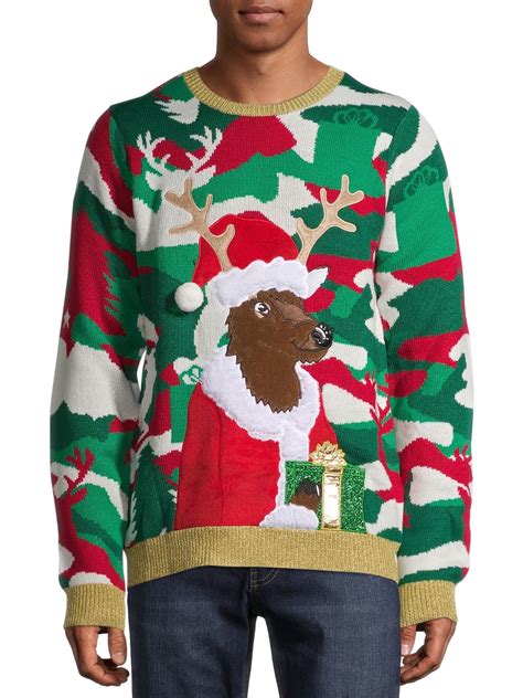 Holiday Time Mens And Big Mens Ugly Christmas Sweater