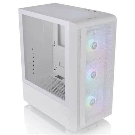 Gabinete Thermaltake S200 TG Snow ATX Sin Fuente Vidrio Templado 3