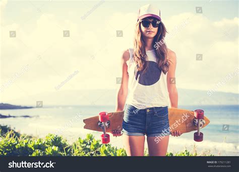 Bikini Girl Skateboard Images Stock Photos Vectors Shutterstock