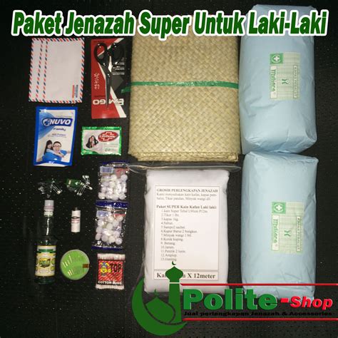 Paket Komplit Kain Kafan Super Tebal Untuk Jenazah Laki Laki Lazada