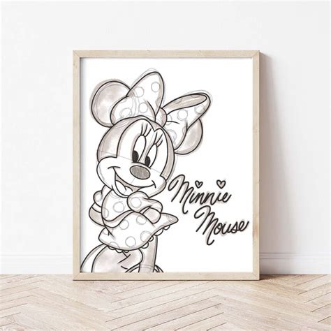 Mickey Mouse And Friends Art Print Set Of 6 Wall Print Etsy