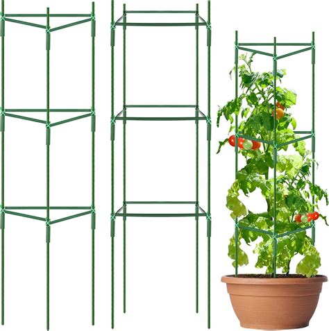 Keeswin Paquete De Soportes Para Plantas De Tomate Jaulas De Tomate