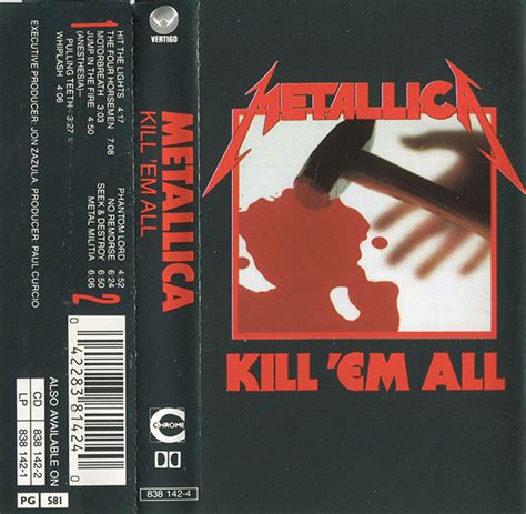 Metallica - Kill 'Em All (Cassette) | Discogs