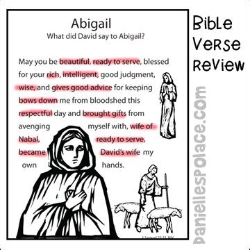 Bible Story Coloring Pages Of Abigail