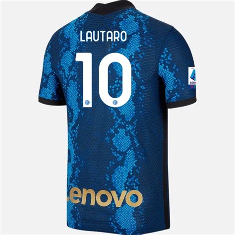 Maglie Da Calcio Inter Milan Lautaro Martinez 10 Prima 2021 22 Manica