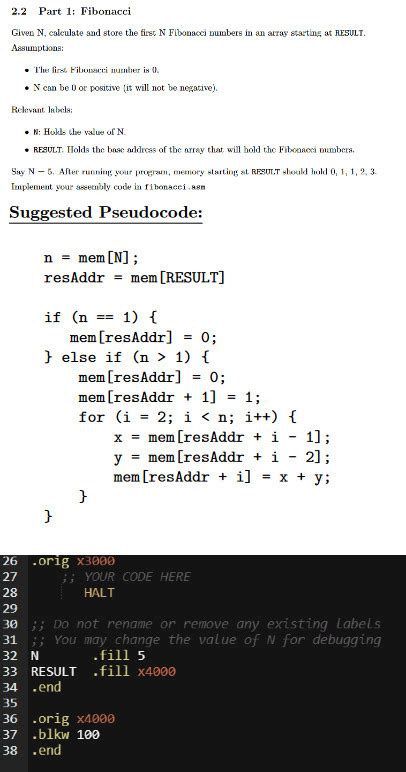 Solved Please Implement In LC3 Assembly Code YOUR CODE Chegg