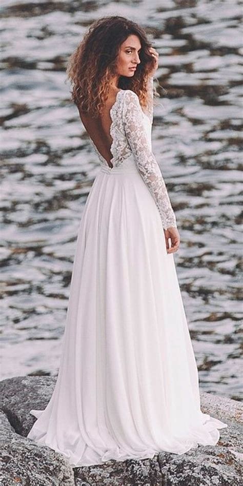 Long Sleeve Wedding Dress Simple Elegant Addicfashion