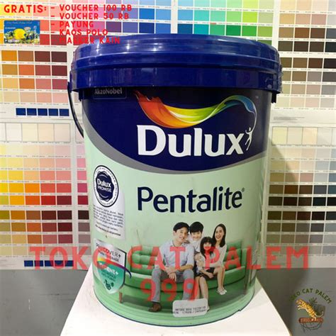 Promo Dulux Pentalite Brilliant White Putih L Pail Warna