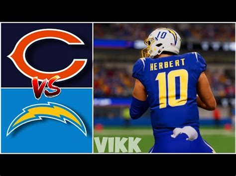 Bears Vs Chargers Week Simulation Madden Exhibition Youtube