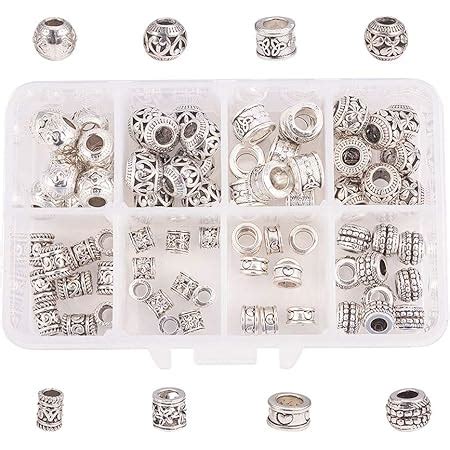 PandaHall Elite 60pcs 8mm Perles Tibétaines Antiques Perles