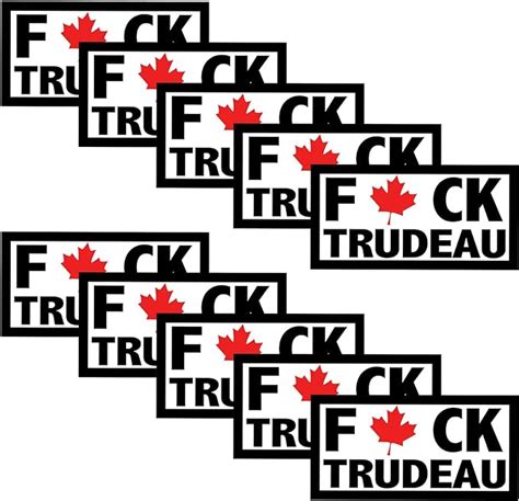 Pcs Fuck Trudeau Fuck Trudeau Sticker For Car Window Rearview Mirror Bumper Sticker Decal