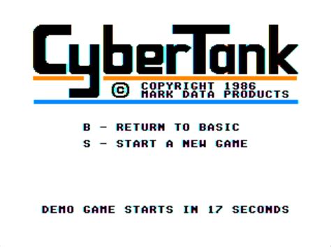 Screenshot Of CyberTank TRS 80 CoCo 1986 MobyGames