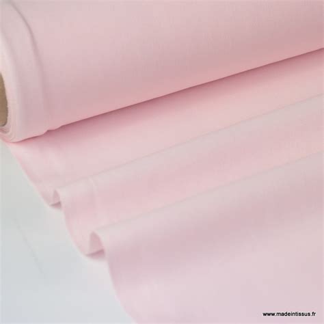 Tissu Cretonne Coton Coloris Rose Pale Made In Tissus