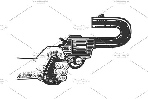 shooter revolver sketch vector | Revolver, Shooters, Nevis