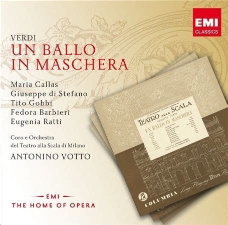 Verdi Un Ballo In Maschera Cd Oct Discs Emi Classics For