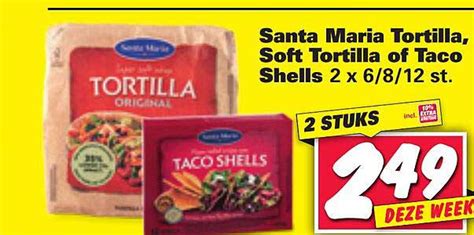 Santa Maria Tortilla Soft Tortilla Of Taco Shells Aanbieding Bij