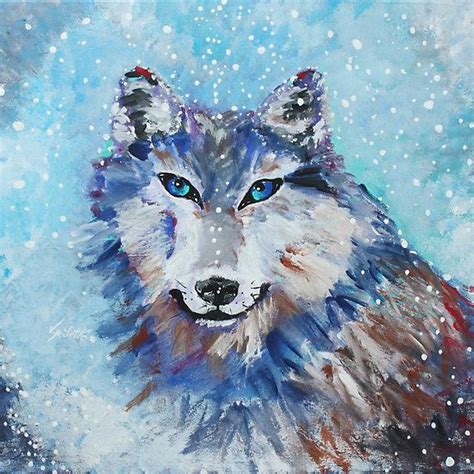 Snow Wolf - Animal Art by Valentina Miletic | Animal art, Snow wolf ...