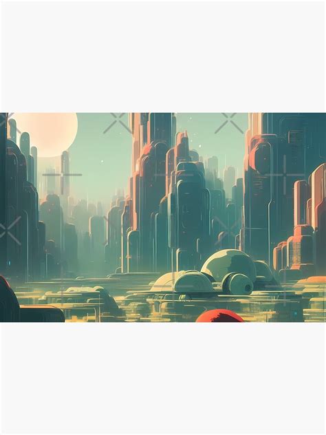 "Sci fi city concept art" Poster for Sale by MichelangeloAI | Redbubble