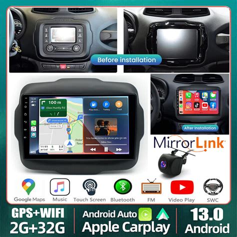 For Jeep Renegade Apple Carplay Android Car Radio Stereo