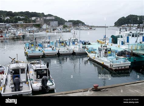 Shinojima, aichi, japan, 2022/18/09 , Port of Shinojima. Shinojima is ...