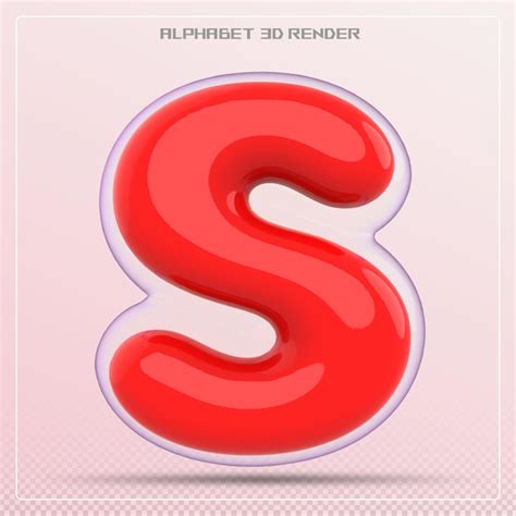 Premium Psd Bubble Letter S Font Rad Alphabet D Render