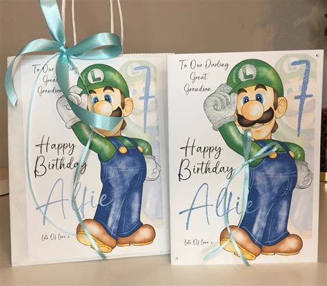 Super Mario Luigi Card – Yayyays Store