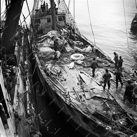 aftermath   pirate attack   cargo ship  damage