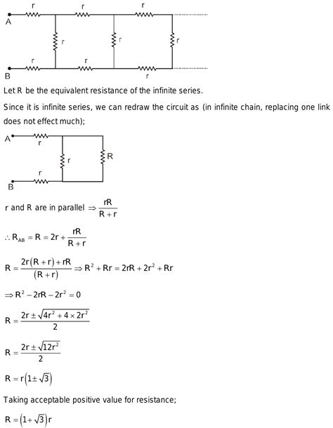 Find The Resistance Between Terminals A And B Of The Infinite Network