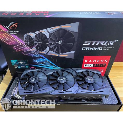 Asus Rog Strix Rx580 O8g Gamingoc Edition Gddr5 Dp Hdmi Dvi Vr Ready