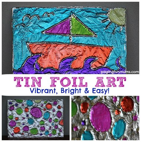 Tin Foil Art - vibrant, bright and EASY! - Paging Fun Mums