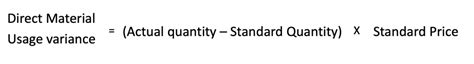 Direct Material Usage Variance Formula Example Accountinguide
