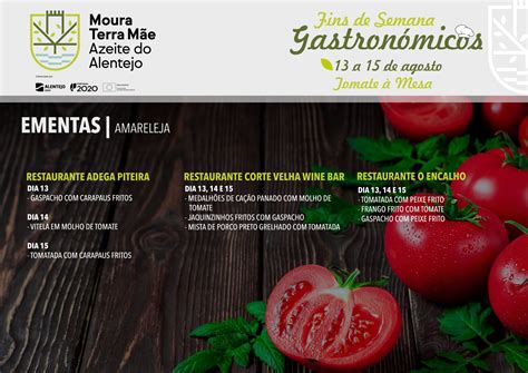 Fim de Semana Gastronómico Tomate à Mesa Câmara Municipal de Moura