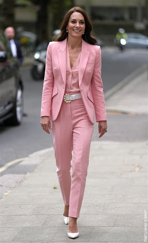 Kate Middleton Wears Pink Alexander Mcqueen Suit The Foundling Museum