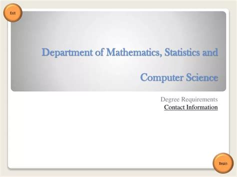 Ppt Department Of Mathematics Statistics And Computer Science