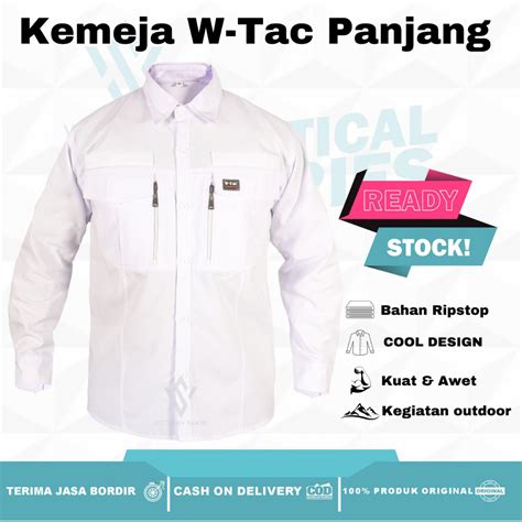 Jual Kemeja Tactical W Tac Tangan Panjang Baju Tactical Lapangan Pdl