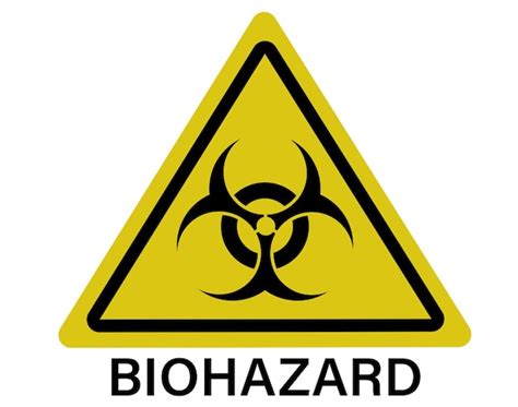 Premium Photo Yellow Triangle Biohazard Warning Sign Isolated On A