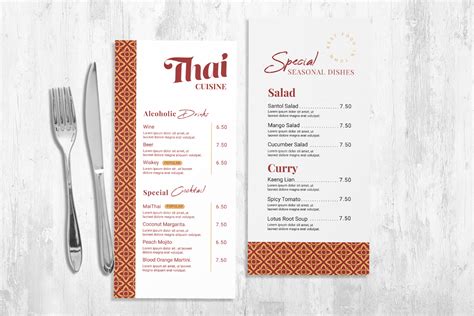 Thai Restaurant Menu Templates Psd Ai Indd Brandpacks