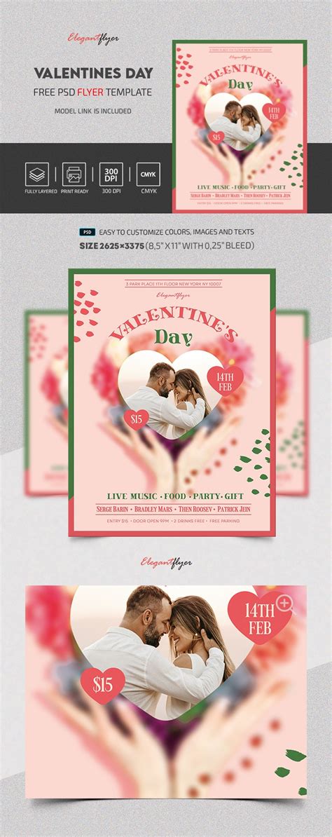 Pink Aesthetic Valentine S Day Flyer Free Flyer Template PSD By