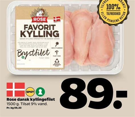 Rose Dansk Kyllingefilet Tilbud Hos Netto